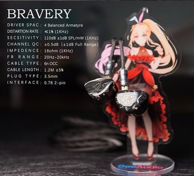 See audio 『Bravery』勇氣 四動鐵單元 耳道式耳機 CM插針7