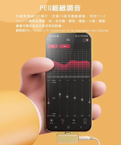 FIIO × SNOWSKY TINY｜隨身型 USB 解碼耳機麥克風轉換器｜支援耳麥通話 × 10 段 PEQ × PCM384k／DSD256（A/B 版本）4