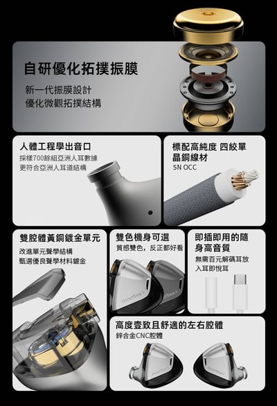 弱水時砂 Rose technics x iKKO 聯名 靜海 Quiet Sea 拓樸振膜單動圈 耳道式耳機4