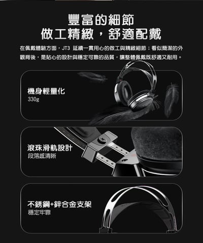 FIIO JT3 Hi-Fi 開放式動圈耳罩耳機｜50mm大單體・寬廣音場・舒適耐聽・線控麥克風耳機線13