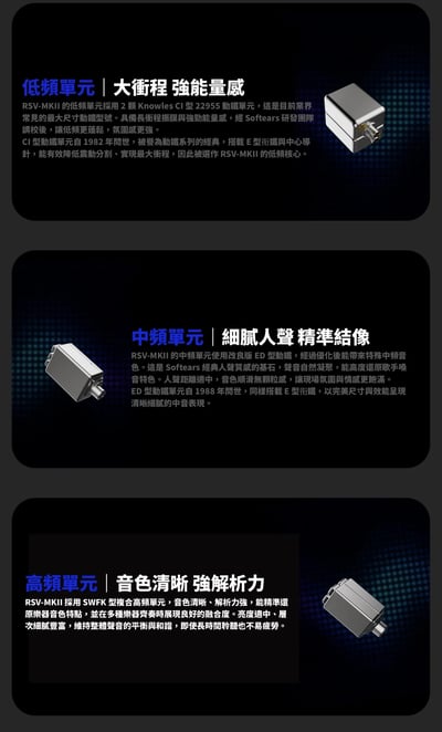 【Softears RSV MKII｜五動鐵旗艦級入耳式耳機】9