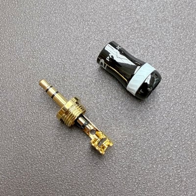PAILICCS-PLUG 直式 TRS 三極音訊焊接頭｜8mm 出線孔・DIY 線材製作3