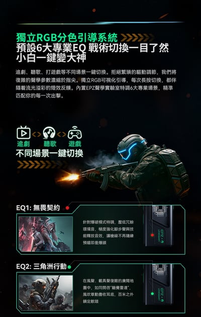 EPZ TS01 遊戲音效卡 USB DAC 小尾巴｜FPS 專用調校 聽聲辨位全面進化5