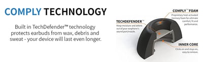 Comply TrueGrip™ Pro TWo-210-C 記憶海綿耳塞｜全天舒適、極致隔音 JBL Live Pro 2 / Tour Pro 35