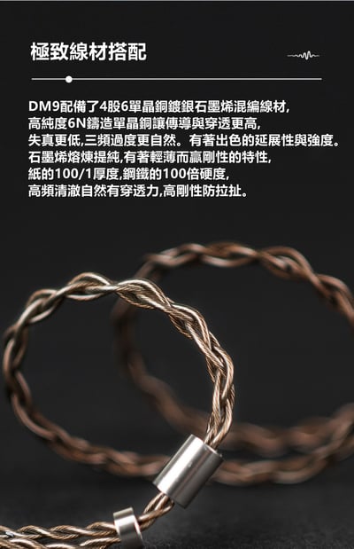 BGVP DM9 九單體(4動鐵/4靜電/1動圈) MMCX 可換線 耳道式耳機5