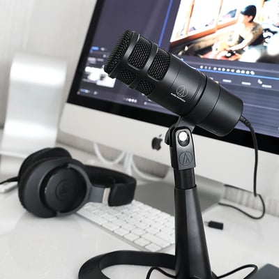 Audio-Technica 日本鐵三角 AT2040USB + AT8703 Podcast專用麥克風桌立架組7