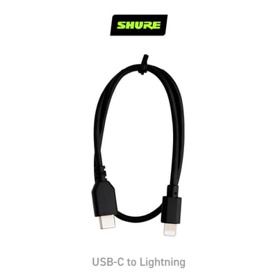 美國 SHURE 線材 USB C to LIGHTNING轉接線(iPhone 手機連接至麥克風)1
