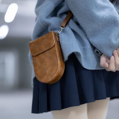 MoonDrop 水月雨 U-Bag 復古油蠟皮革 小白 收納包4