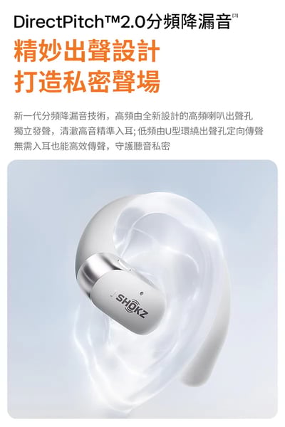 Shokz OpenFit 2+｜ T921 開放式藍牙耳機・無拘聽感再進化8