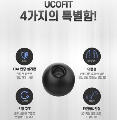 韓國 UCOTECH UCOFIT 矽膠耳塞 完美的配戴感與舒適度 提供橢圓形 & 圓形不同版本7