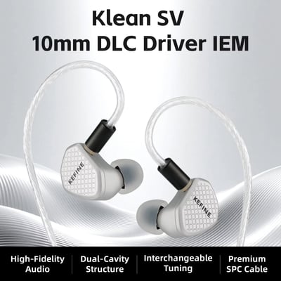 KEFINE Klean SV 銀色版 入耳式耳機 類鑽碳振膜技術｜細節與厚度兼顧，聽出喜歡的音樂表情 🎧1