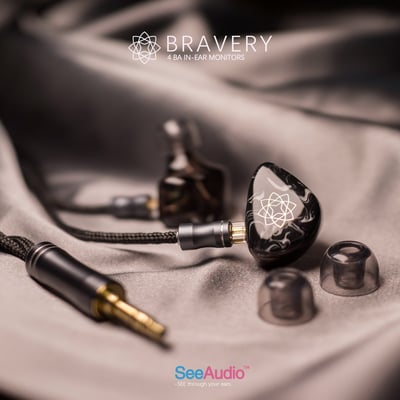 See audio 『Bravery』勇氣 四動鐵單元 耳道式耳機 CM插針1