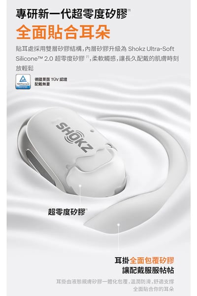 Shokz OpenFit 2+｜ T921 開放式藍牙耳機・無拘聽感再進化10