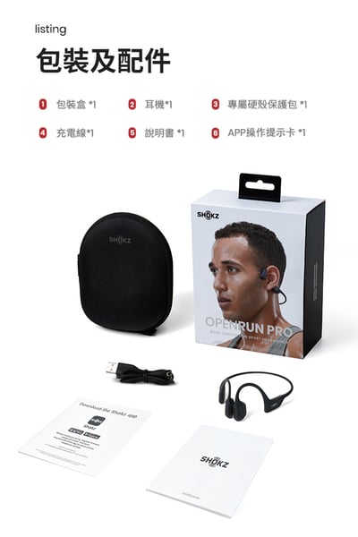 【SHOKZ】OPENRUN PRO 骨傳導藍牙運動耳機(S810)15