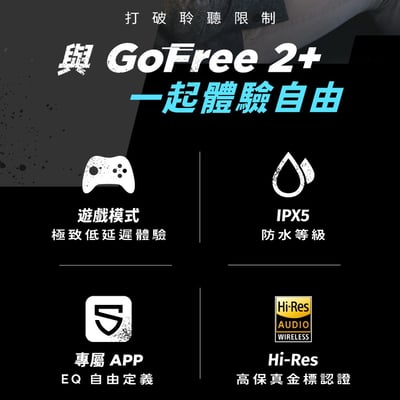 【SoundPeats】GoFree 2+ 開放式 耳掛式 藍牙耳機 (通話降噪/39hr/藍芽5.3)3