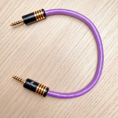 Power Praise 大力揚 × 鐵三角 CAB230 PP-UH4040-GT7D 4.4mm AUX 音訊連接線｜單晶銅鍍銀混合導體｜講究連接細節，也為器材搭配添點色彩 🎧2