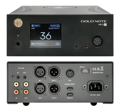 義大利 Gold Note HP-5.2 USB DAC／藍牙耳機擴大機｜Class A 雙單聲道架構2