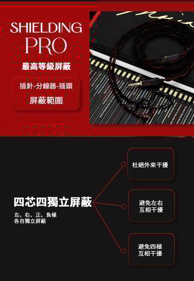 香港 PWAudio Sagittarius 射手座 耳機升級線｜揭開星宿系列序章・四芯獨立屏蔽 × 動態穿透人聲4