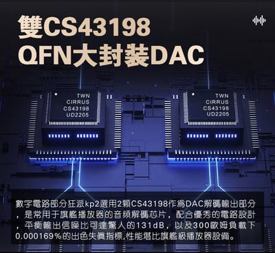 KUANG PAI 狂派 KP2 隨身USB DAC 耳機擴大機 小尾巴 4.4MM / 2.5MM / 3.5MM4