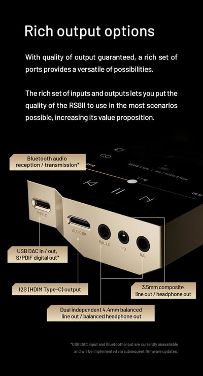 HiBy RS8 II 新世代旗艦級 AI 音色模擬 Hi-Fi 播放器｜DARWIN III R2R 架構 × Qualcomm 8Gen2 平台 × 46.8Wh 高電壓電池20