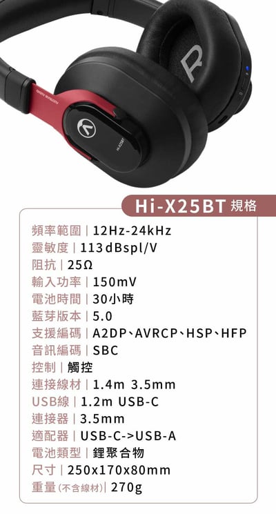 Austrian Audio Hi-X25BT 展示耳機出清 封閉式 藍芽耳罩式耳機 原AKG工程團隊7