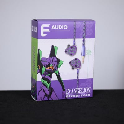 E AUDIO x EVANGELION EVA-Earphone-01 (新世紀福音戰士EVA聯名 初號機) 可換線 耳道式耳機 入耳 監聽 CM 0.787