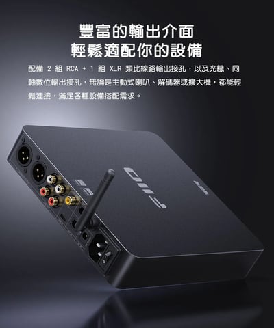 FIIO BR15 R2R 藍牙解碼接收器 Hi-Fi無損藍牙 LDAC aptX Lossless R2R DAC9