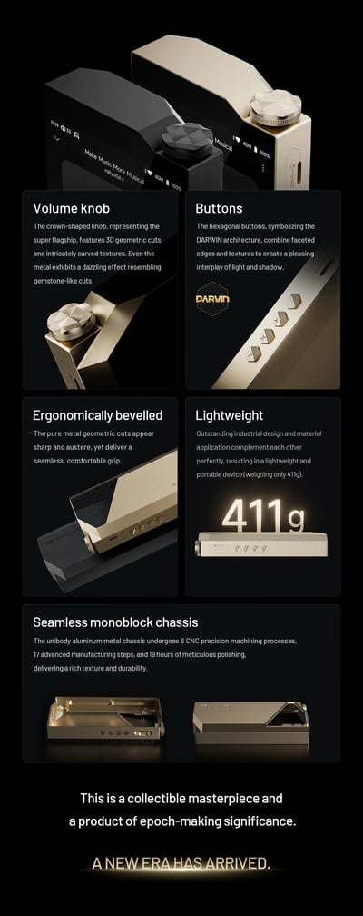HiBy RS8 II 新世代旗艦級 AI 音色模擬 Hi-Fi 播放器｜DARWIN III R2R 架構 × Qualcomm 8Gen2 平台 × 46.8Wh 高電壓電池13