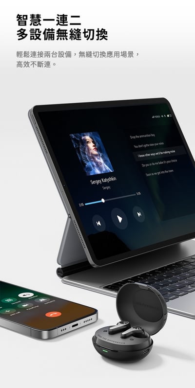 SOUNDPEATS C30 真無線降噪入耳式 藍牙耳機 -52dB AI 自適應降噪｜52H 強勁續航18