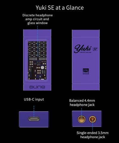 【AUNE】 YUKI SE 小尾巴 USB DAC 隨身hifi解碼耳放DAC轉3.5/4.4平衡8
