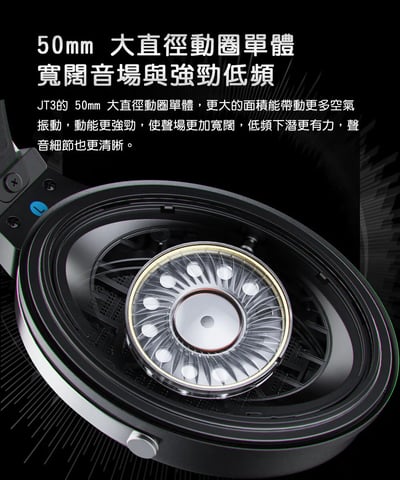 FIIO JT3 Hi-Fi 開放式動圈耳罩耳機｜50mm大單體・寬廣音場・舒適耐聽・線控麥克風耳機線4