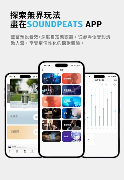 SOUNDPEATS C30 真無線降噪入耳式 藍牙耳機 -52dB AI 自適應降噪｜52H 強勁續航19