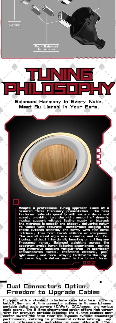 Harmonic Empire 步練師 Bu Lianshi 入耳式耳機｜一圈四鐵混合架構13