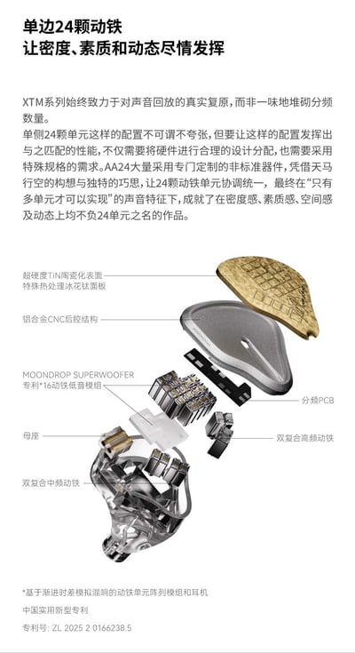 MOONDROP 水月雨 Armature Art 24 AA24 入耳式耳機｜24動鐵三頻架構8