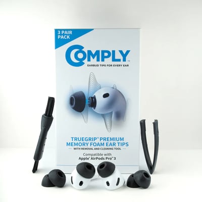 美國 Comply™ TrueGrip Premium 泡棉耳塞 for AirPods Pro 3｜穩定貼合×長時間舒適升級1