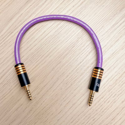 Power Praise 大力揚 × 鐵三角 CAB230 PP-UH4040-GT7D 4.4mm AUX 音訊連接線｜單晶銅鍍銀混合導體｜講究連接細節，也為器材搭配添點色彩 🎧4