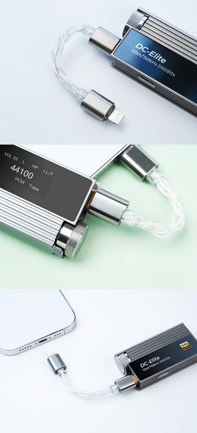 iBasso Audio CB18L Lightning to Type-C 小尾巴升級線｜6N單晶銅鍍銀手工編織・純淨音質升級之選7