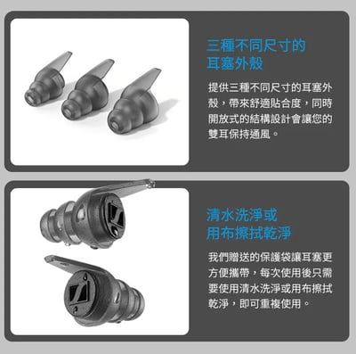 Sennheiser SoundProtex 聽力保護 濾波器 音樂會 睡眠 旅行 游泳 降噪耳塞10