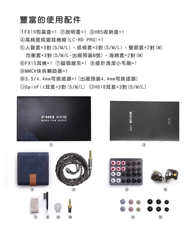 Fiio FX15一圈一鐵四靜電單元 MMCX可換線 耳道式耳機11