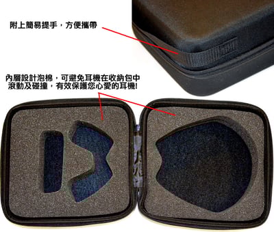 志達電子 EPCASE13 耳機收納包(附保護泡棉) 適用 市面上超大型耳罩耳機 HD800 ATH-A900X4