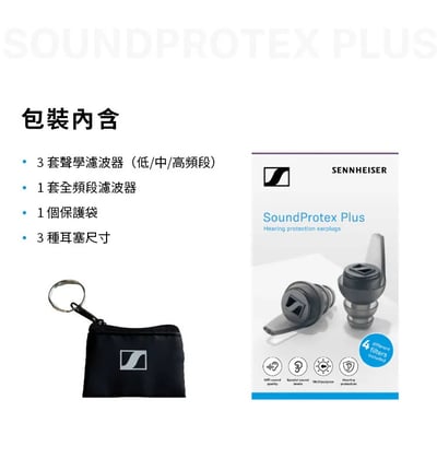 Sennheiser SoundProtex Plus 聽力保護耳塞 濾波器耳塞 音樂會 睡眠 旅行 工作 降噪耳塞12
