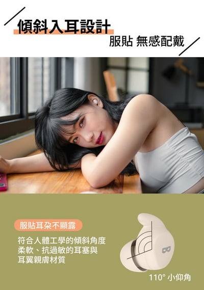 doshbon SonaBuds mini 藍牙睏寶耳機∣服貼入耳∣睡眠模式∣ANC降噪4