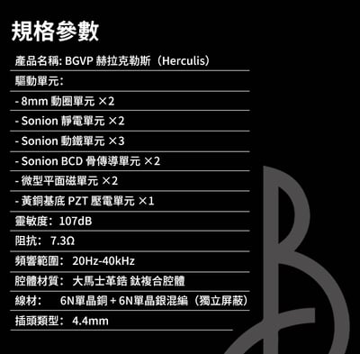 BGVP HERCULIS 赫拉克勒斯 入耳式耳機｜12 單元六混合架構・大馬士革鋯鈦腔體｜細聽豐富層次，也細賞金屬工藝 🎧16