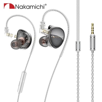 【NAKAMICHI】 MV200 混合雙驅動入耳式有線耳機 ｜動鐵動圈 3.5mm 線控 2Pin接頭1