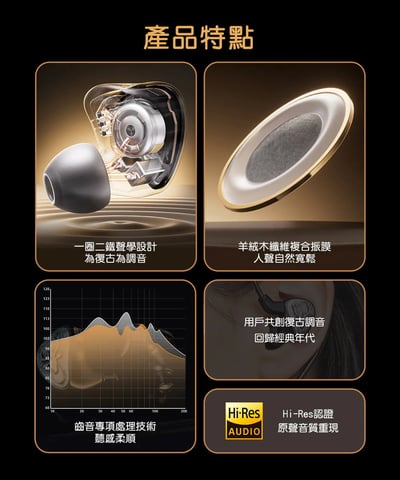FIIO × SNOWSKY FH3 LUMI 鹿鳴 混合單體可換線耳機｜一圈二鐵・復古人聲調音6