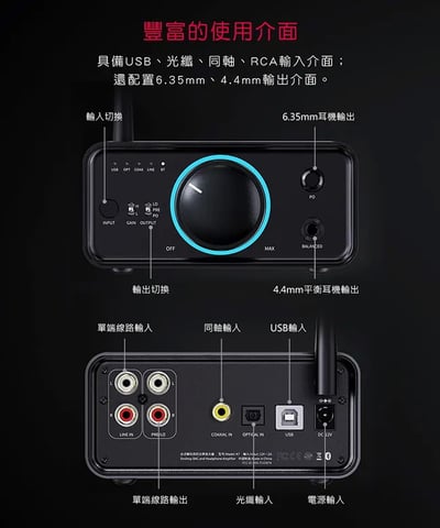 Fiio K7 BT 桌上型 USB DAC 耳機功率擴大機(藍牙版)10