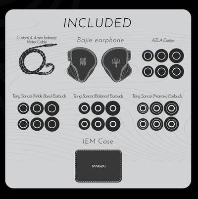 Tangzu 唐族 TangZu 八戒 Ba Jie 七混合單元 入耳式耳機 耳道 CM 0.787