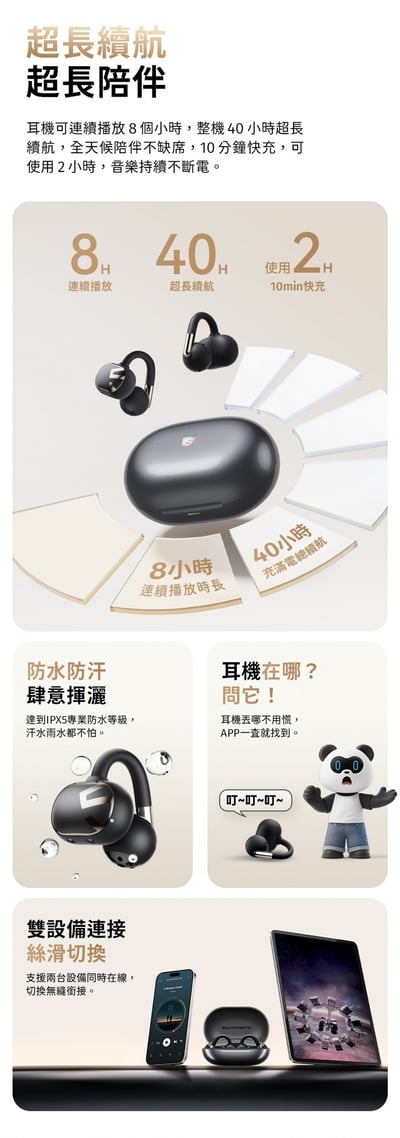 SOUNDPEATS Clip 1 杜比音效開放式耳夾真無線耳機｜輕扣即聽 沉浸隨行13