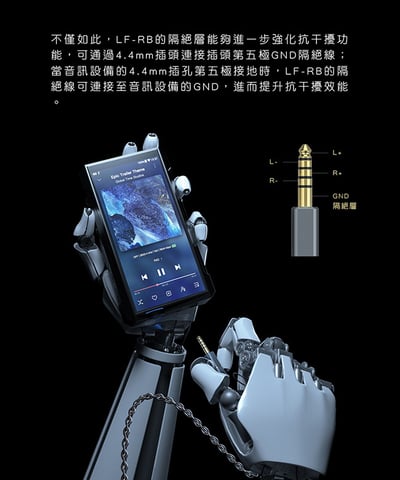 FiiO LF-RB 磁吸式可換插頭MMCX耳機升級線 2.5/3.5/4.4mm6