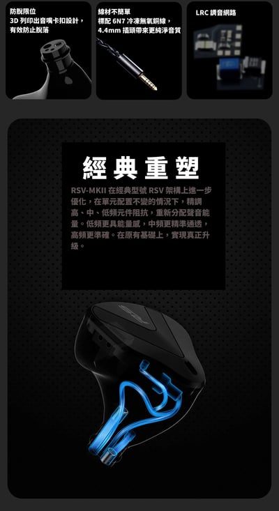 【Softears RSV MKII｜五動鐵旗艦級入耳式耳機】6